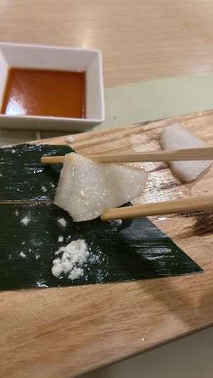 Radish, part of the tofu platterr  at Isoya Japanese Vegetarian in Hong Kong Island