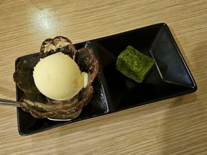 Sorbet for dessert (instead of the dairy ice cream) at Isoya Japanese Vegetarian in Hong Kong Island