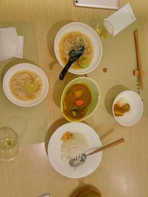 Curry and noodles at Isoya Japanese Vegetarian in Hong Kong Island