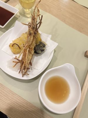 Mixed tempura course  at Isoya Japanese Vegetarian in Hong Kong Island