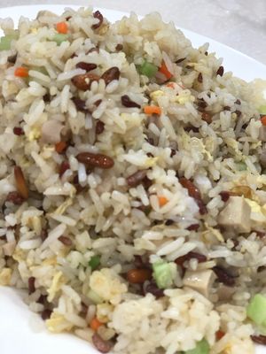 Pine nut fried rice at Amitabha Vegetarian in New Territories