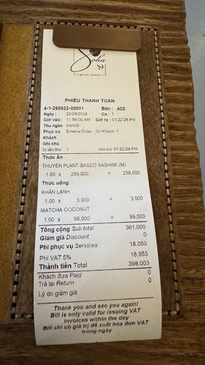   at Soha plant-based Tea & Coffee in Ho Chi Minh