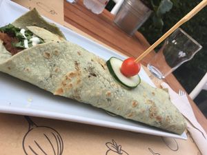 vegan chop at Universo Vegano in Cagliari