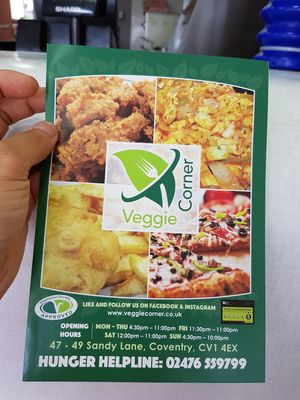 Contact details at The Veggie Corner in Coventry
