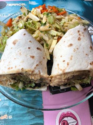 Falafel wrap and salad at My Kitch'n in Paris