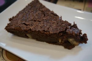 Chocolate cake with chestnuts. at My Kitch'n in Paris