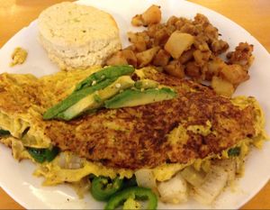 jalapeño omelet  at Go Vegan Grill in Decatur