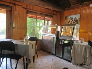 You are served your food but can take your drink from the fridge and warm up your break in the existing microwave. at Govinda - Midrand in Johannesburg