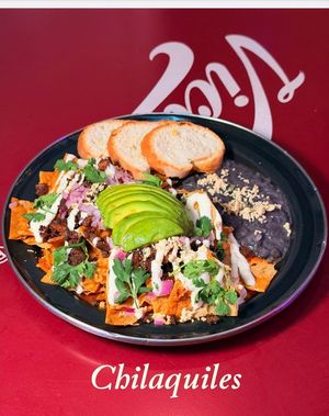 Chilaquiles at Gracias Madre Taquería Vegana Coyoacán in Mexico City