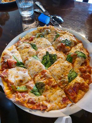 The pizza actually came with ketchup for some reason? But I didnt include it in the picture at Seriously Vegan in Austin