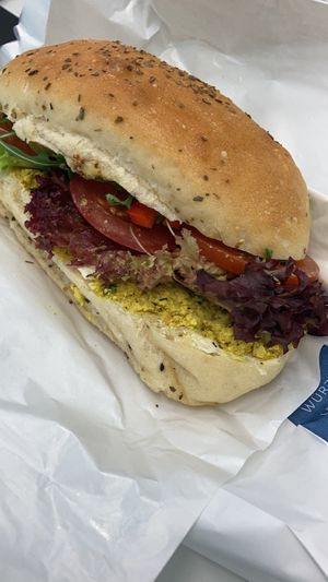 scrambled Tofu Sandwich  at Schneider's in Frankfurt