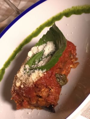 Parmigiana di melenzane   at Osteria Paladino in Naples
