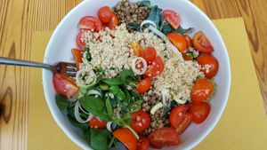 Lentil & Quinoa Tabule Salad at Shake Cafe - Santa Maria Novella in Florence