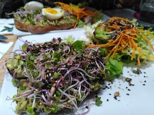Avocado on sweet potato toast at Shake Cafe - Santa Maria Novella in Florence