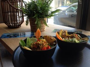 Thai Fried Rice bowl  at Little Kind Cafe in Munich