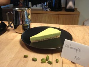 Pistachio pie at Little Kind Cafe in Munich