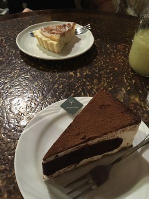 Tiramisu and Apple Tart. at Veganday Cafe in Taichung