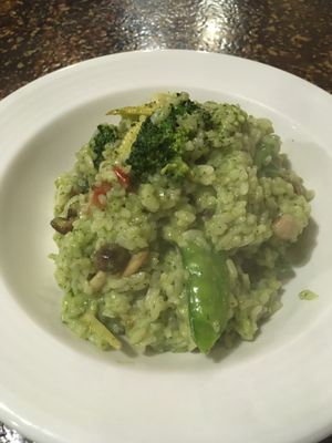 Spinach cashew risotto at Veganday Cafe in Taichung