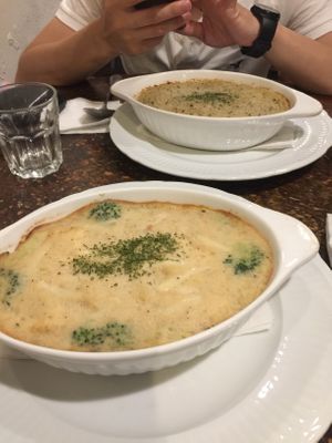Moussaka, Shepard pie at Veganday Cafe in Taichung