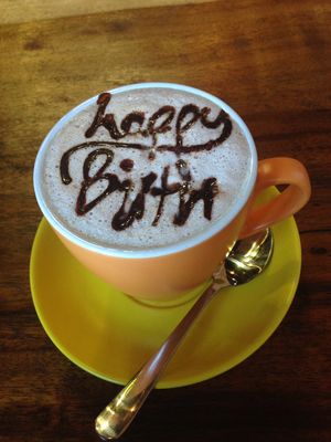 Vegan birthday hot chocolate at Lost Boys in Brisbane