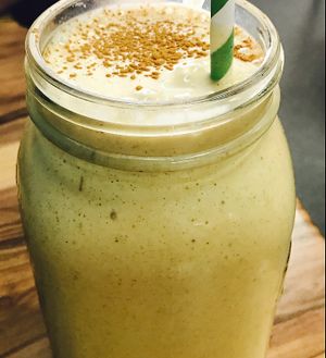 Peanut butter and banana smoothie  at Nurcha Maroochydore in Buderim