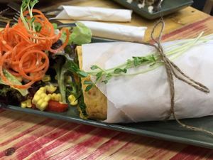 Pumpkin and Pesto Wrap at Nurcha Maroochydore in Buderim