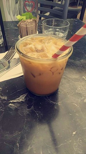 Iced latte on coconut mylk at Nurcha Maroochydore in Buderim