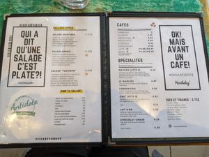 Menu 2 of 3 pages at Antidote Bouffe Vegane in Montreal