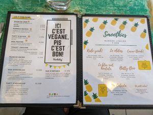 Menu 1 of 3 pages at Antidote Bouffe Vegane in Montreal