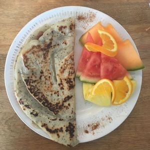 Crêpe amande, Nutella et banane at Antidote Bouffe Vegane in Montreal