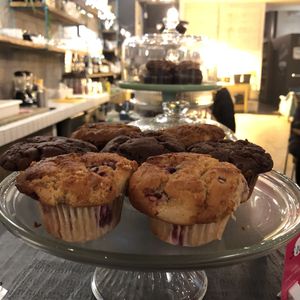 Muffins at Antidote Bouffe Vegane in Montreal