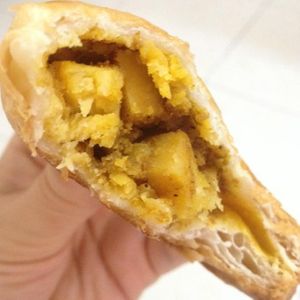 curry potato puff inside at Banh Mi Bistro in Ho Chi Minh City