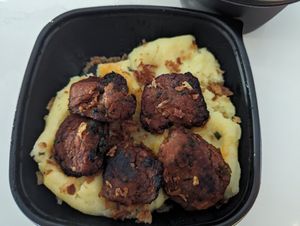 Meatballs at Portobello Juice Cafe in West London