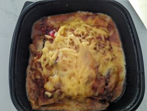 Lasagne at Portobello Juice Cafe in West London