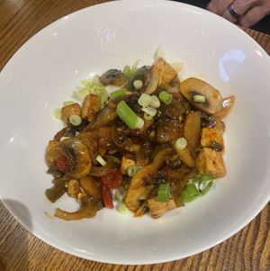 Chilli Tilly tofu  at Karmana 100% Plant Based in Northampton