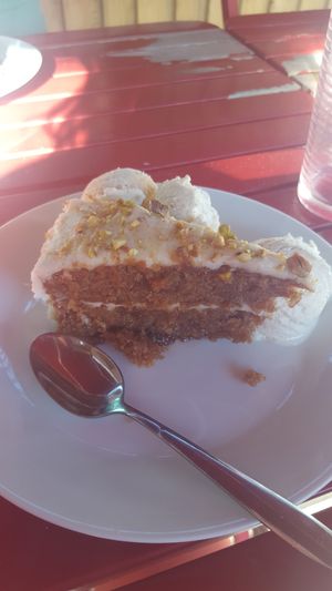 My favourite - carrot cake!  at Karmana 100% Plant Based in Northampton