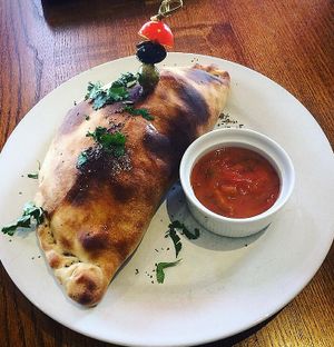Karmanalzone   vegan calzone   at Karmana 100% Plant Based in Northampton