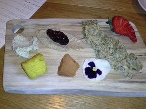 cheese platter at The Springs in Los Angeles