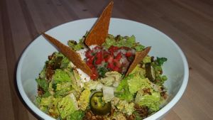 raw taco salad at The Springs in Los Angeles