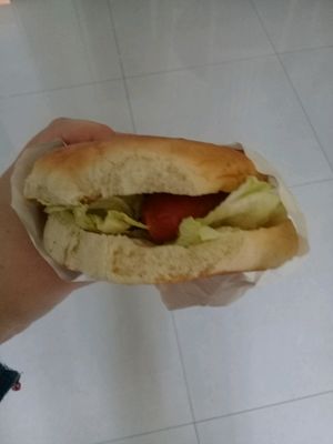 Hotdog burger at Joy Bar in Taipei
