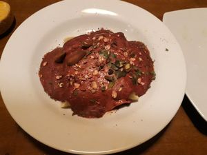 Vegan ravioli at Fargo in Sevilla