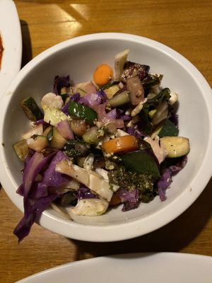 close up on the delicious veggies at Fargo in Sevilla