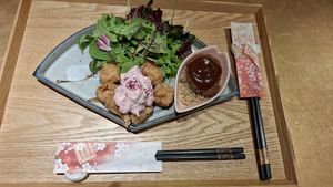 Karaage at Udon Kojiya in Tokyo