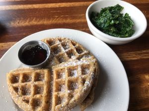 waffles and kale  at The Post in Nashville