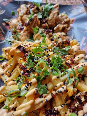 Gochujang bites and loaded fries meal deal at Chickenish in East London