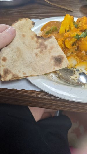 Aloo Gobi & roti at Taste of India in Monroe
