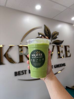 Green Goddess smoothie at KRAVEE FOODS in Toronto