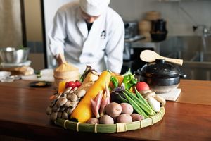 Ingredients
Seasonal ingredients enjoyed around the traditional irori at Uno Retreat Kyoto Gluten Free & Vegan Hotel in Kyoto