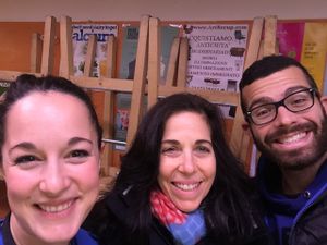 Owners at Jaa Nu’ pictured on either side of me were unaware of the Happy Cow app that guided me to them. Lovely people and great Vegan good!   at Jaa Nu' - La Nuova Vita in Genoa