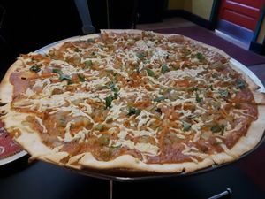 Thai pizza  at Fong's Pizza in Des Moines